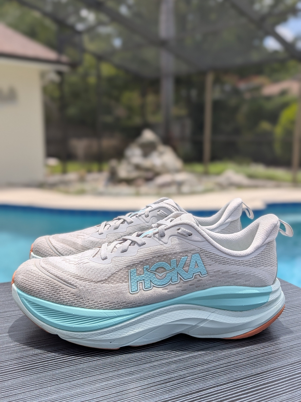 Size 9.5 Women's - Hoka One One HOKA Skyflow Cosmic Grey Seafoam